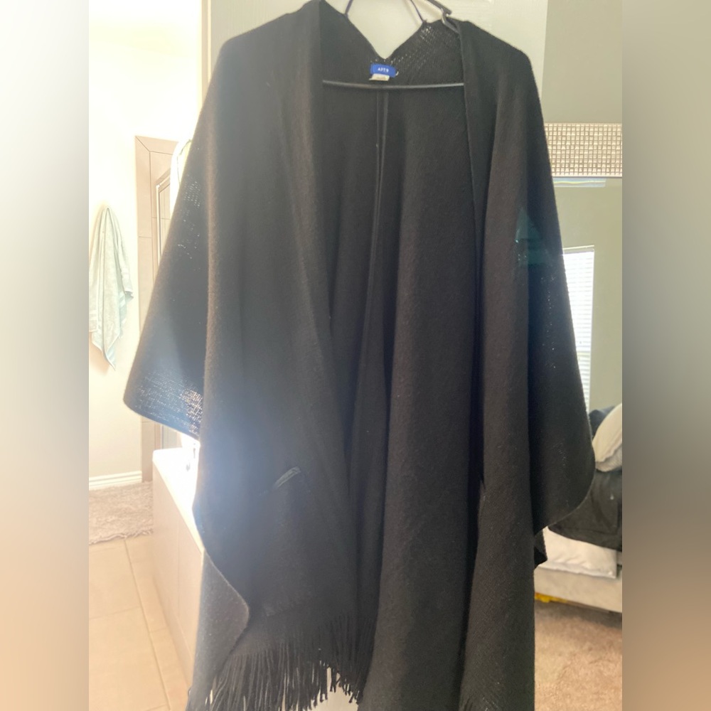 Black Apt 9 brand Poncho